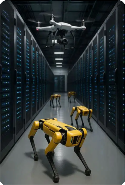 Robotic inspection system operating inside industrial infrastructure